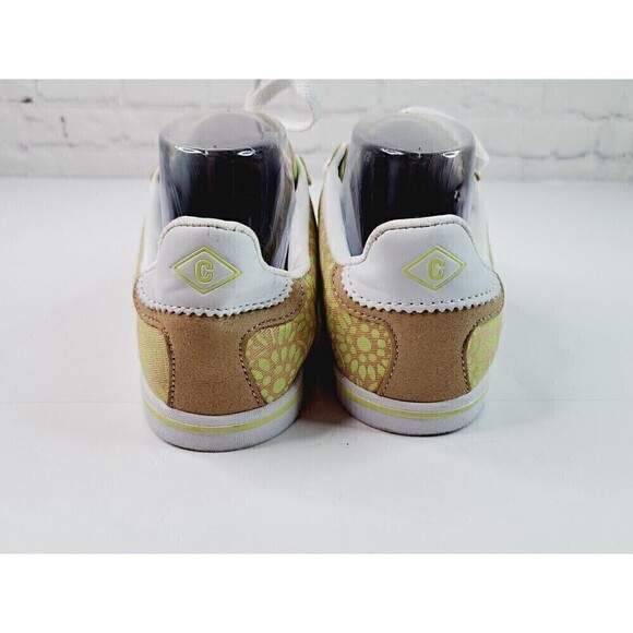 Lands End Canvas Shoes Sneakers Lime Green Citrus Floral Women's Size 8 B - Picture 4 of 8